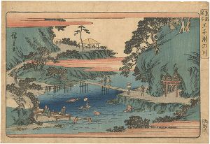 Hiroshige /  Famous Places of the Eastern Capital / Takinigawa River, Oji [東都名所　王子瀧の川]