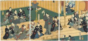 Toyokuni III / Morit-za (Kabuki) [守田座普請出来惣浚ノ図]