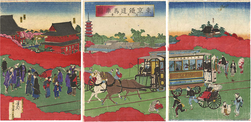 Yoshimura “Tokyo Horse-drawn Streetcar's Picture, Senso-ji Temple”