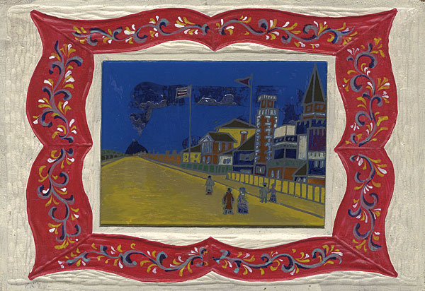 Kawakami Sumio “Glass Painting : The View of Kobe Port”