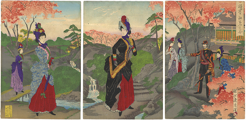 Chikanobu “遊園紅葉之図”