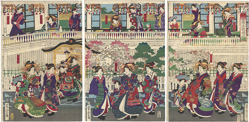 Yoshitora “Kinpeiro House at Shin Yoshiwara”