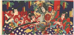 Kunimasa / Kabuki Scene from Sugawara denju tenarai kagami [菅原伝授手習鑑]