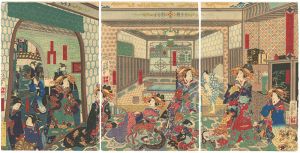 江戸町二丁目甲子屋浴室之図