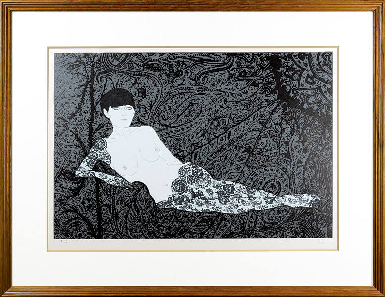 Kayama Matazo “Nude in Black-Rose Lace 1”