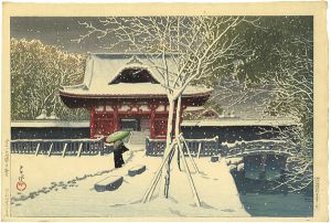 Snow at Shiba Park, Tokyo