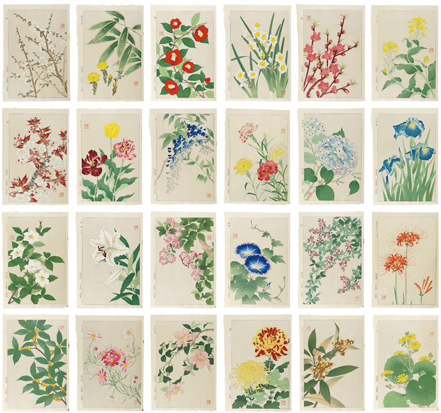 Kawarazaki Shodo “Floral Calendar of Japan”