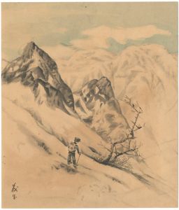 Nakanishi Yoshio / Drawing (Snowy Mountain)