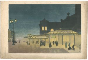 徳力富吉郎「東京駅夜景（仮題）」