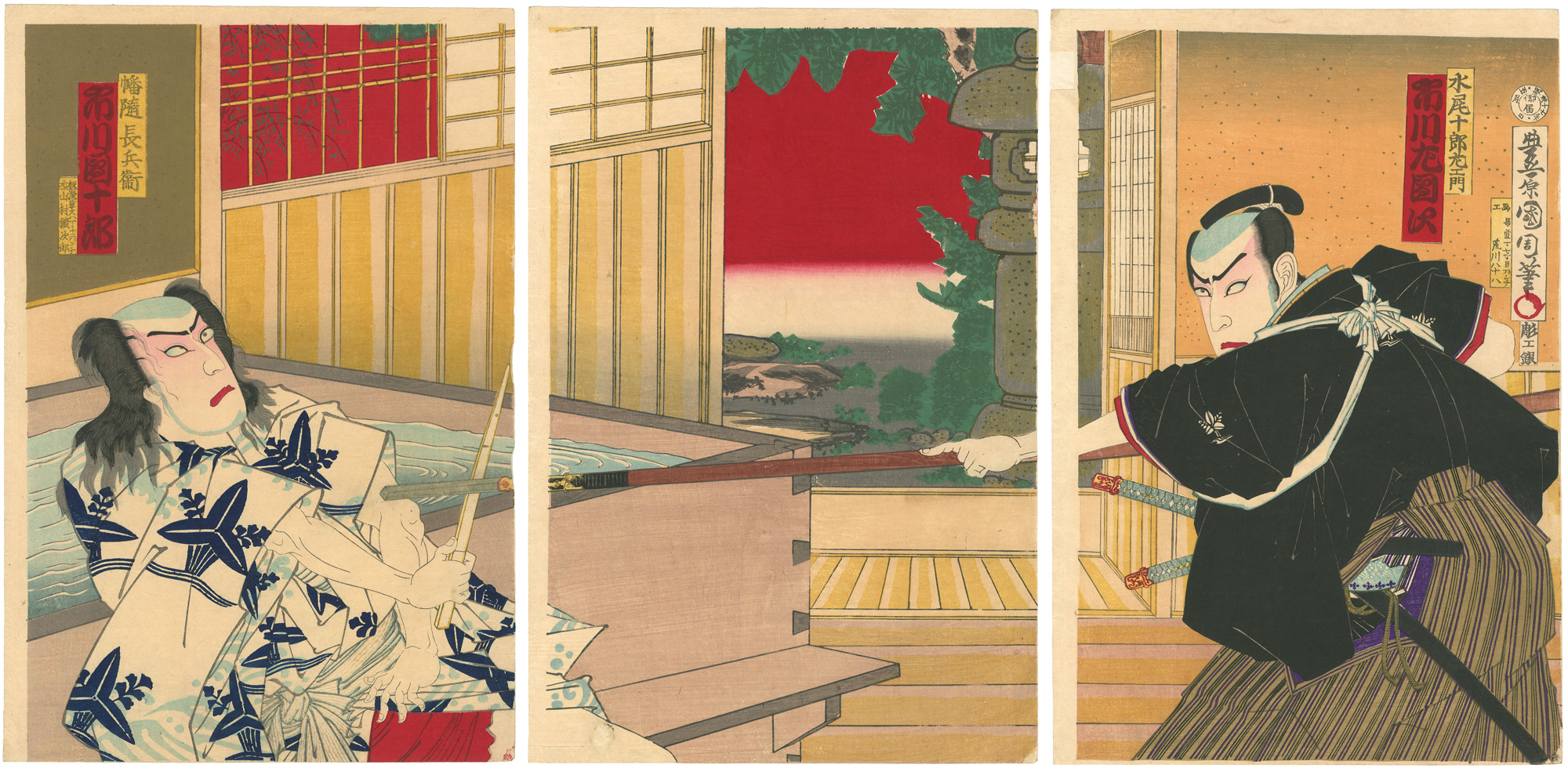 Kunichika “Kabuki Scene from Kiwametsuki Banzui Chobei”