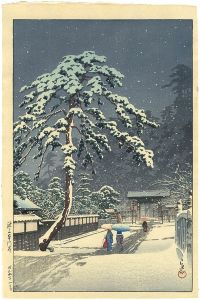 Honmonji Temple in Snow