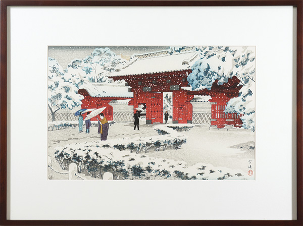Kasamatsu Shiro “ Hongo Red Gate in Snow”