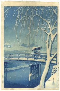 Evening snow Edo River