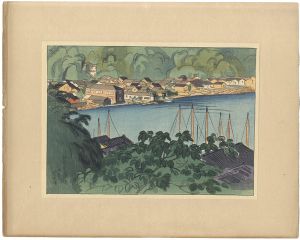 Landscape Prints of Japan / Series 1, Hokuriku : Ushitsu Harbor at Noto