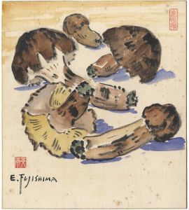Fujishima Eiho / Painting : Matsutake Mushrooms
