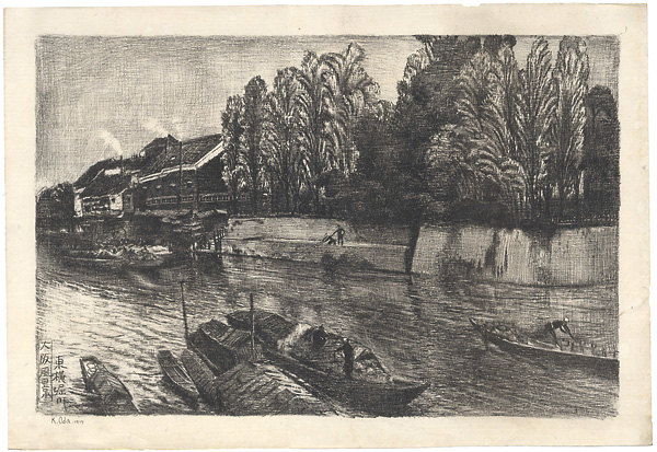 Oda Kazuma “Sight in Osaka / Toyoko, Horikawa River”
