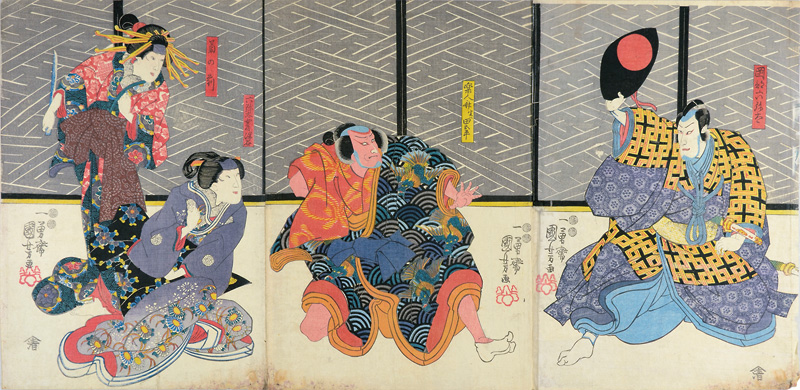 Kuniyoshi “Kabuki Scene from Ichinotani Mushaeno Iezuto”