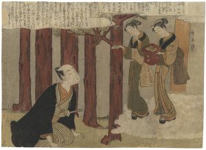 Harunobu / Shunga：The Delightful Love Adventures of Maneemon / #1 Ukiyonosuke Meets Ofuji and Osen [風流艶色真似ゑもん　一]