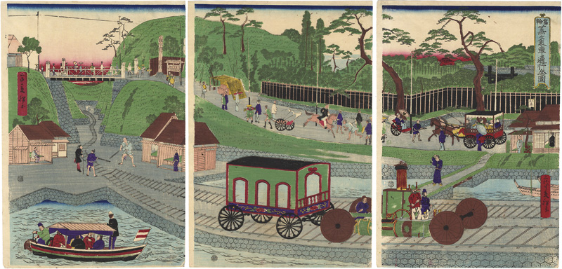 Hiroshige II “The Takanawa Steam Railway”