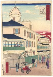 Hiroshige III / Famous Views of Tokyo / Yoshiwara : Goseiro & Kinpeiro [東京名所図会　よし原五勢楼金瓶楼]