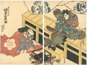 Kunisada I / Kabuki Scene from Odanokaribundaibiraki [小田雁文台再興]