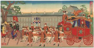 Nobukazu / The Phoenix Carriage Arriving Imperial Diet Building [帝国議会議事堂之図]