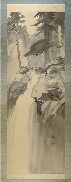 吉田博「自筆画幅　瀧」