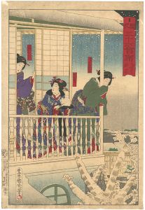 Kunichika / Thirty-six Modern Restaurants / Restaurant at Kubomachi [開化三十六会席　久保町　梅茶]