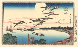 広重初代「東都名所　高輪之明月 【復刻版】」
