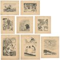 Illustrations for Bungei Dowa-......