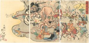 Kyosai / Comic One Hundred Turns of the Rosary(Doke hyakumanben),from the series One Hundred Wildnesses by Kyosai(Kyosai hyakkyo) [狂斎百狂　どふけ百万編]