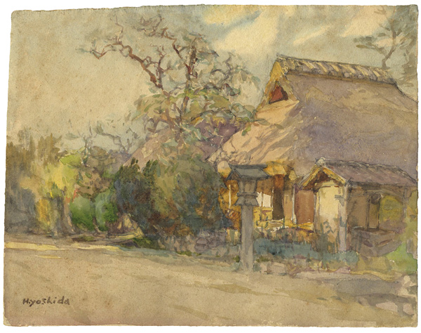吉田博「自筆画　風景」