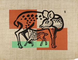Tokuriki Tomikichiro / Deer Family