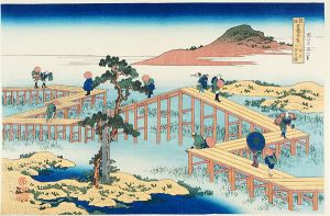 Remarkable Views of Bridges in Various Provinces / Yatsu-hashi Bridge in Mikawa Province 【Reproduction】