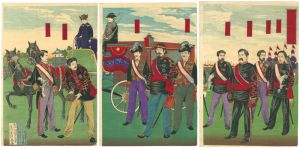 Kiyochika / Military Grand Parade at Hibiya, Tokyo [東京日比谷観兵式圖]