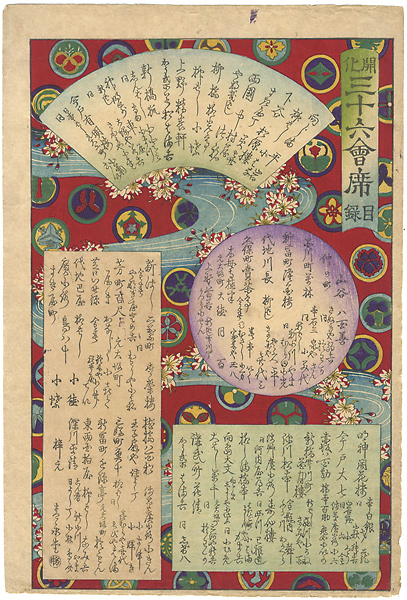 Kunichika “Thirty-six Modern Restaurants / Index”