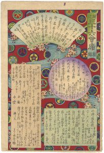 Kunichika / Thirty-six Modern Restaurants / Index [開化三十六会席　目録]