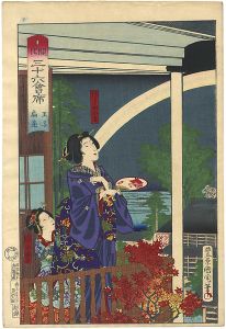Kunichika / Thirty-six Modern Restaurants / Ogiya Restaurant at Oji [開化三十六会席　王子　扇屋]
