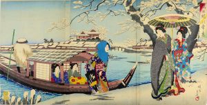 Chikanobu / Sumida River Bank in Snow [隅田堤の雪景]