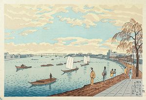 Asano Takeji / Famous Places of Tokyo / The early fall Sumida River