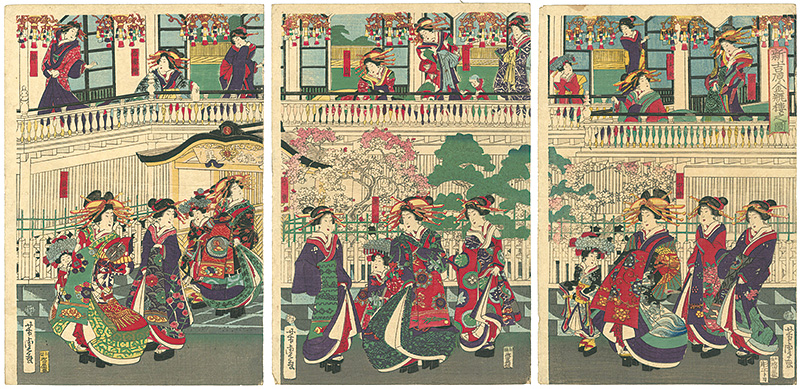 Yoshitora “Kinpeiro House at Shin Yoshiwara”