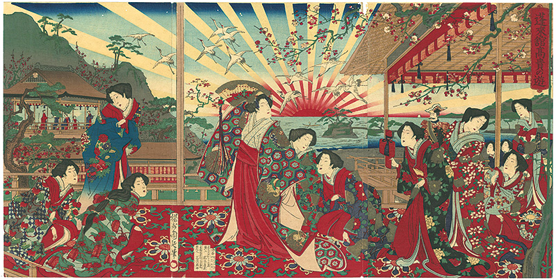 Chikanobu “Nobility Entertaining on Penglai Island”