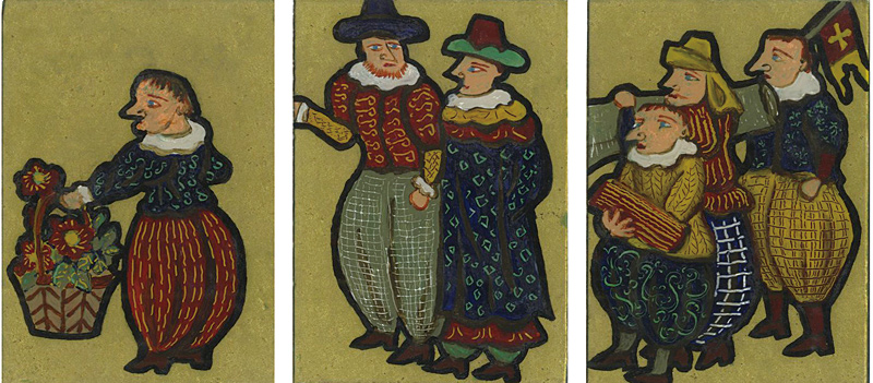 Kawakami Sumio “Glass Painting : Western People”