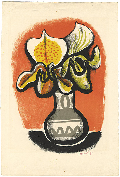 Kitagawa Tamiji “Cypripedium in a Vase”