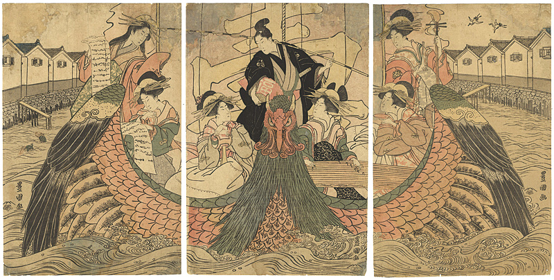 Toyokuni “Mitate 7 Lucky Gods & Treasure Ship”