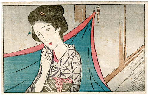 竹久夢二「お光の亡霊より　蚊帳」