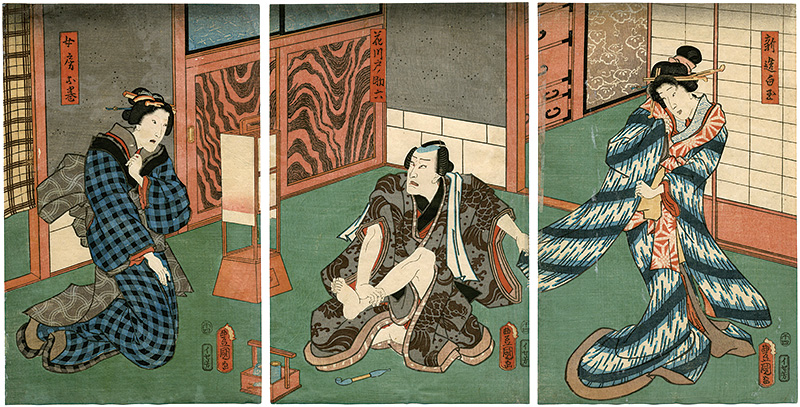 Toyokuni III “江戸桜清水清玄 ”