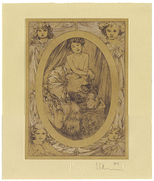 Alfons Mucha “Woman on Bear Skin”