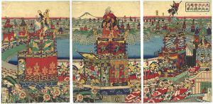東都日枝大神祭禮練込之図