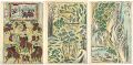 日露戦争組上ヶ第七鴨緑江畔ニ於テ我斥候騎兵隊勇戦之図